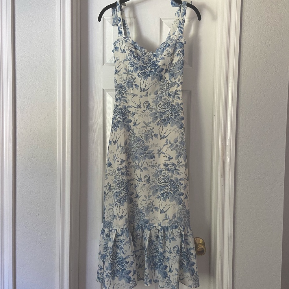 Floral Reformation-inspired midi dress